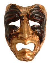 Brown Tragedy Theatre Masquerade Facepiece