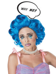Pop Art Girl Blue Wig